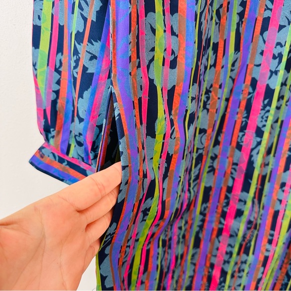 Vintage Henry Lee 90s Long Sleeved Midi Shirt Dress with Pockets made in USA - Picture 7 of 12